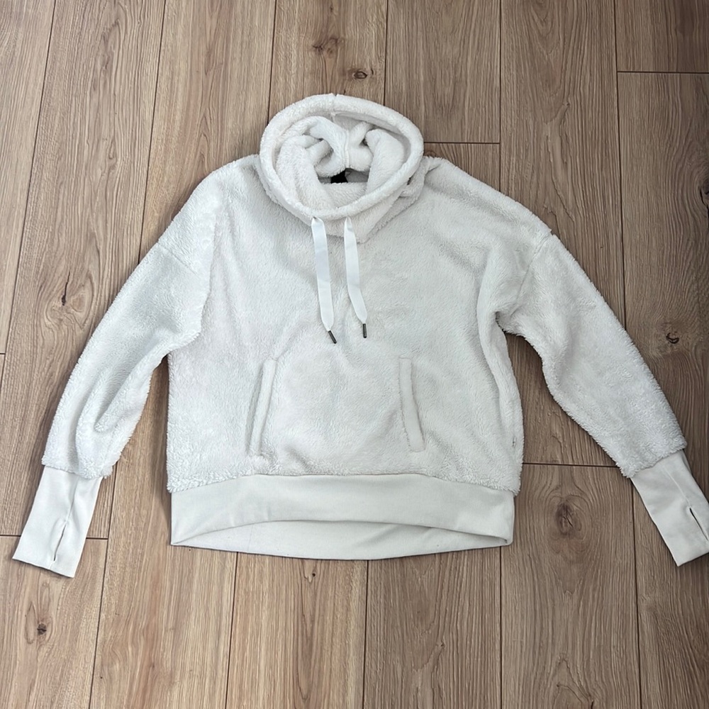Mondetta White Cowl Neck Sweatshirt